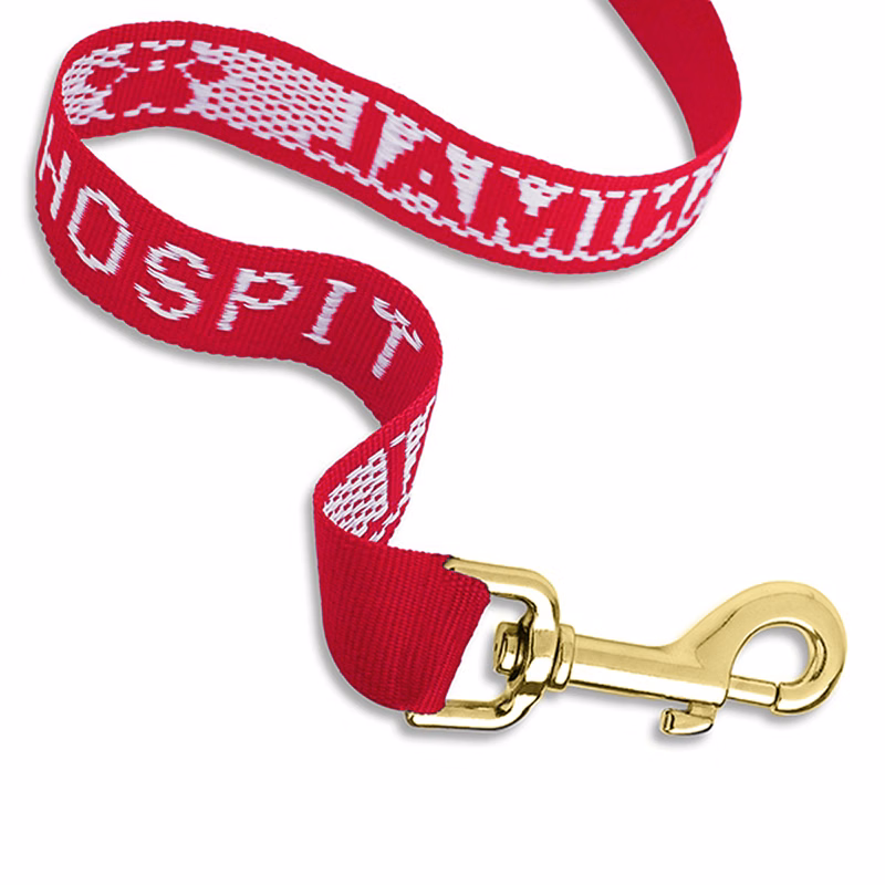 1" X 72" Woven Pet Leash w/ Gold Colored Hardware - "Classic" Weave