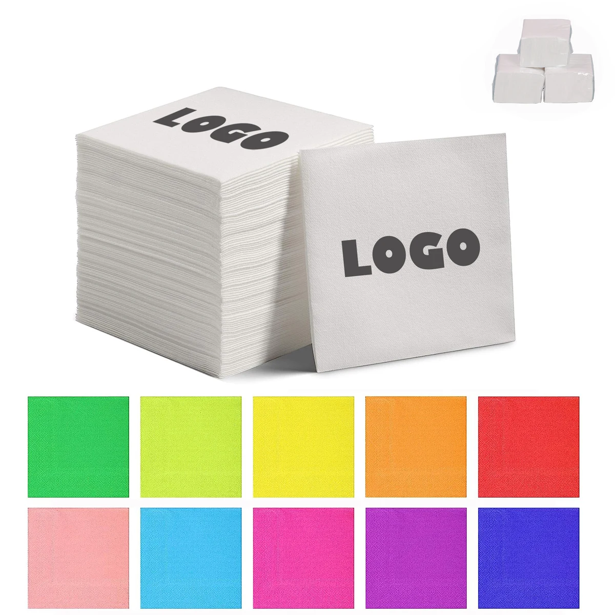 50 Sheets 2 Ply 9.8"x9.8" Volume Foil Stamped Party Napkin 1