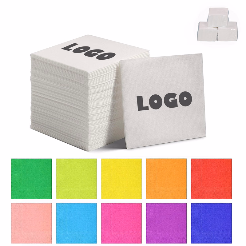 50 Sheets 2 Ply 9.8"x9.8" Volume Foil Stamped Party Napkin