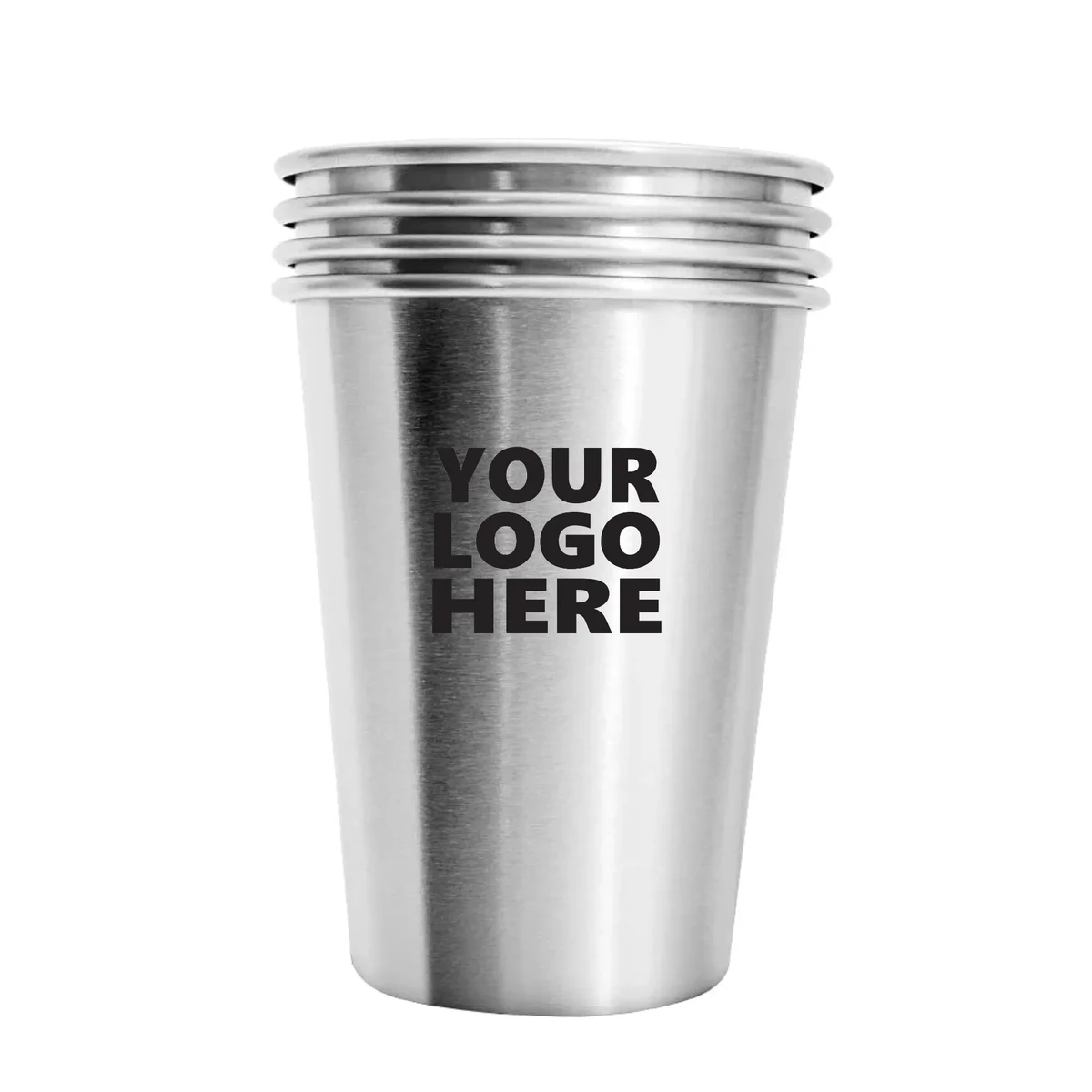 8 Oz. Single Wall Stainless Steel Pint Cup 1