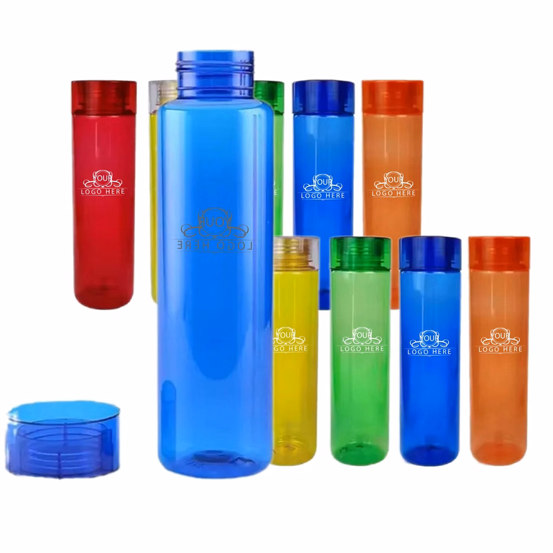 Cylindrical Plastic Water Bottles - 30 oz