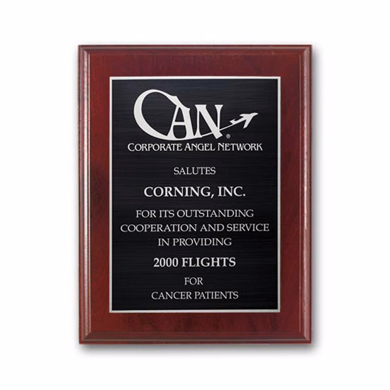Etch/Antiqued Plaq - Mahogany