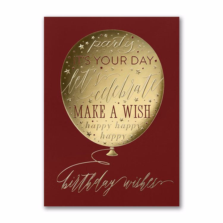 Floating Greetings Birthday Card