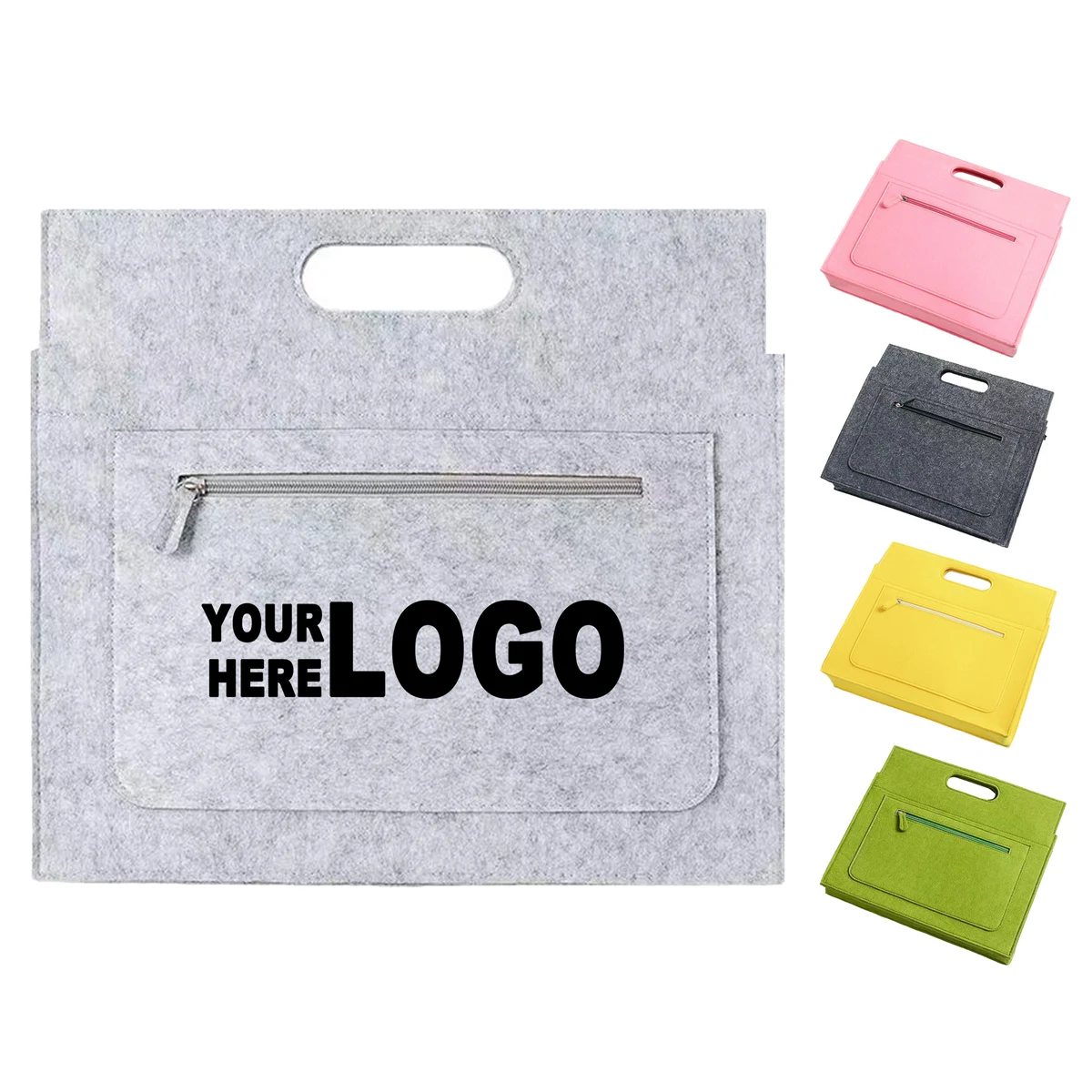 Felt Document Handbag, custom tote bag with logo imprint 1