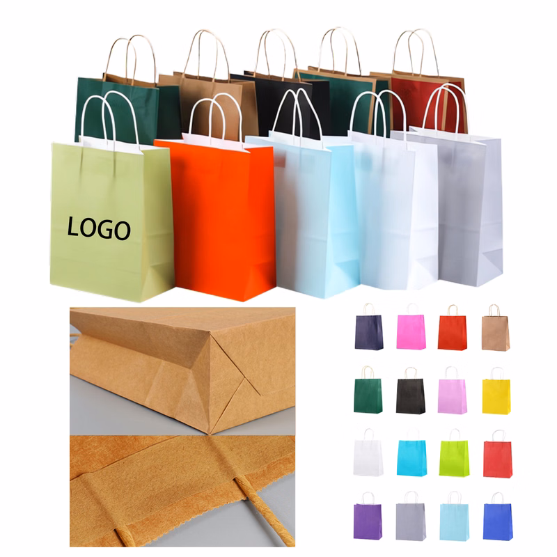 Stylish Handle Kraft Gift Bags