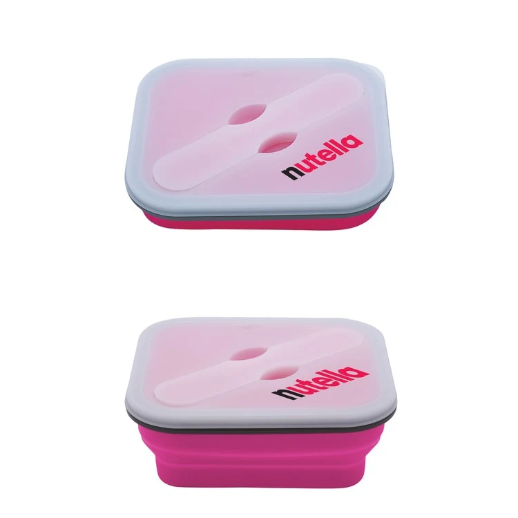 Grab 'N Go Silicone Lunch Box w/ Matching Utensil 1