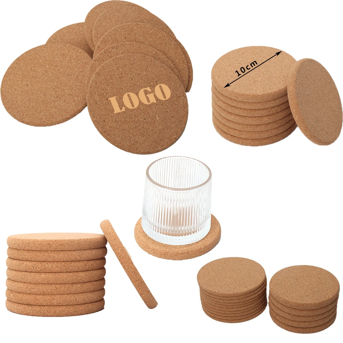 Round Ground Edge Cork Insulation Mat 1