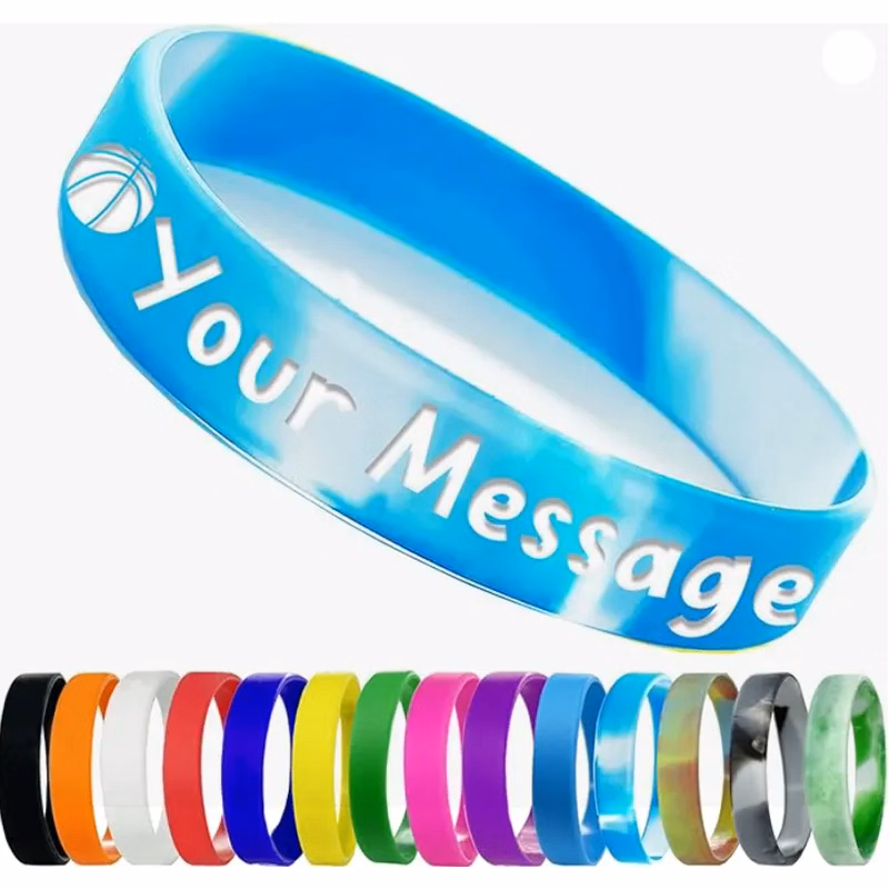 Debossed Custom Silicone Wristbands