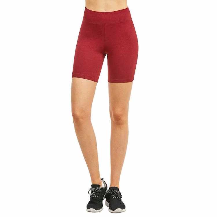 Women's 15" Out Seam Cotton Shorts - Small Burgundy