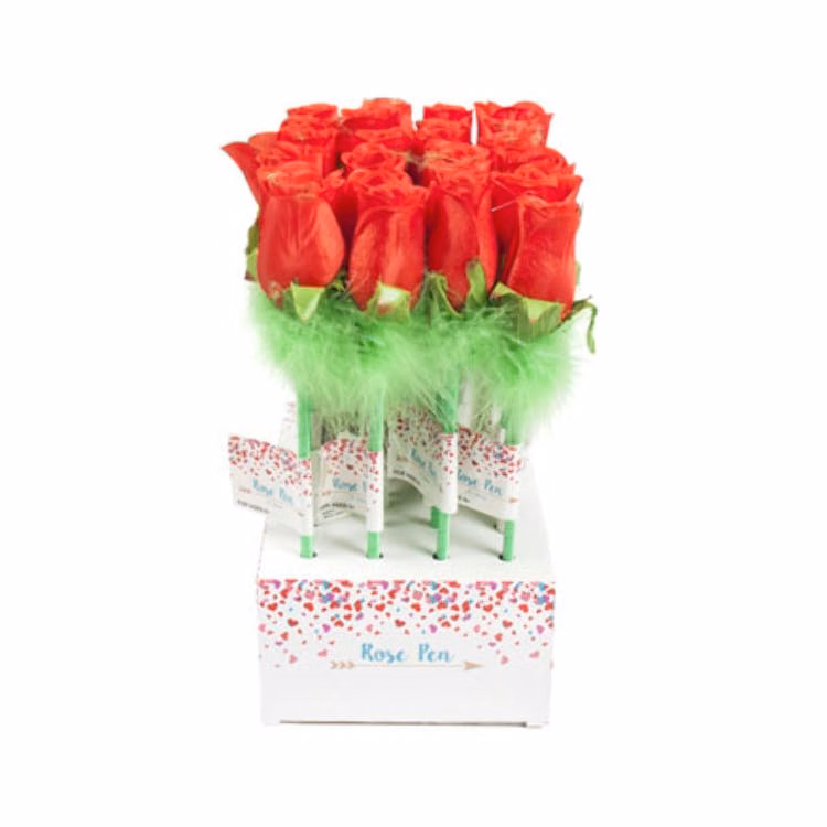 Rose Ink Pens - Red & Green
