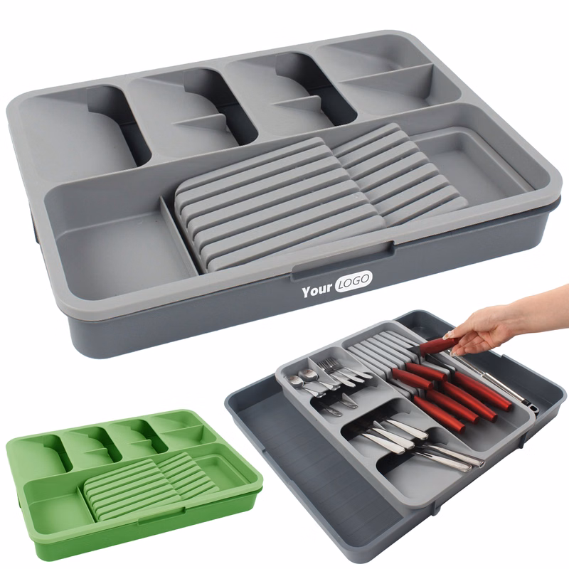 Polypropylene 2-In-1 Knife And Fork Separated Storage Rack
