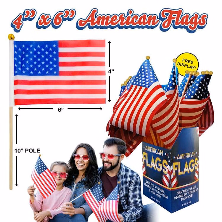 USA Flags - 4" x 6"
