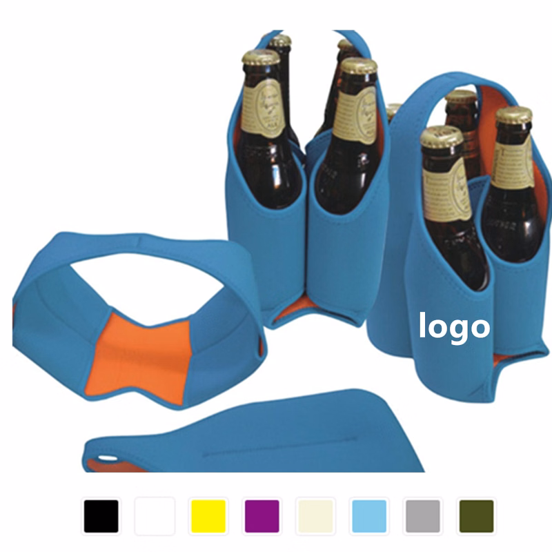 4-Pack Neoprene Win Bottle Holder Tote Bag