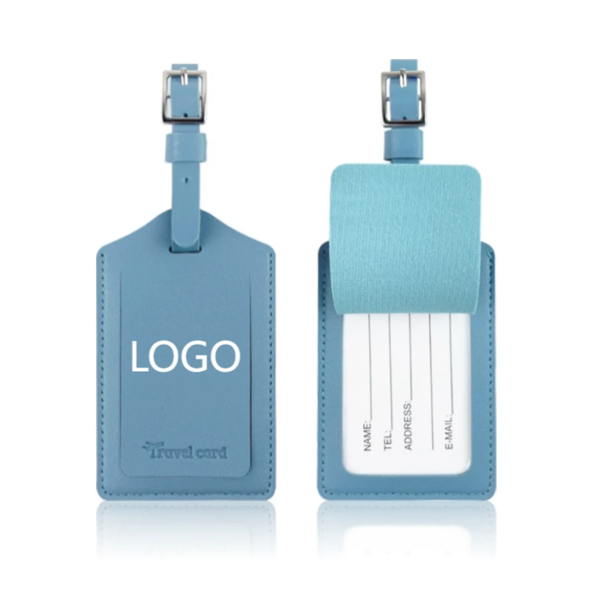 Custom Logo PU Luggage Tag 1