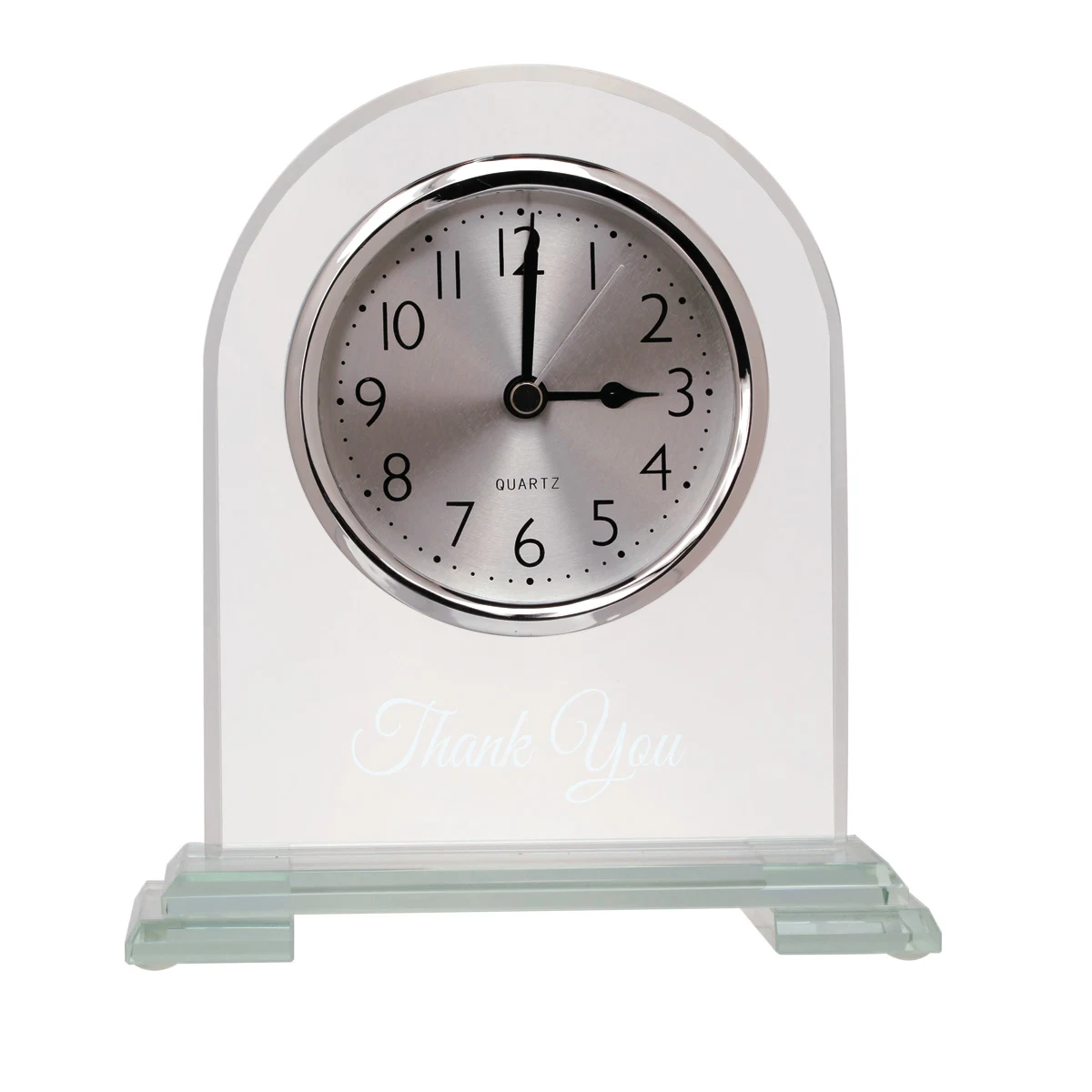 6 1/2" Arch Glass Clock 1