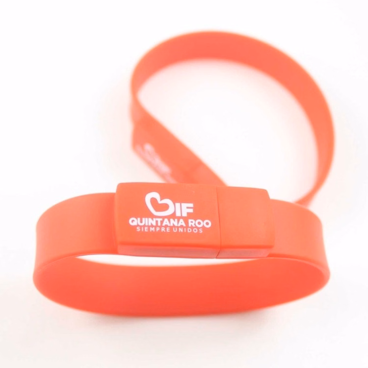 Silicone Wristband With 2gb USB Flash Drivers