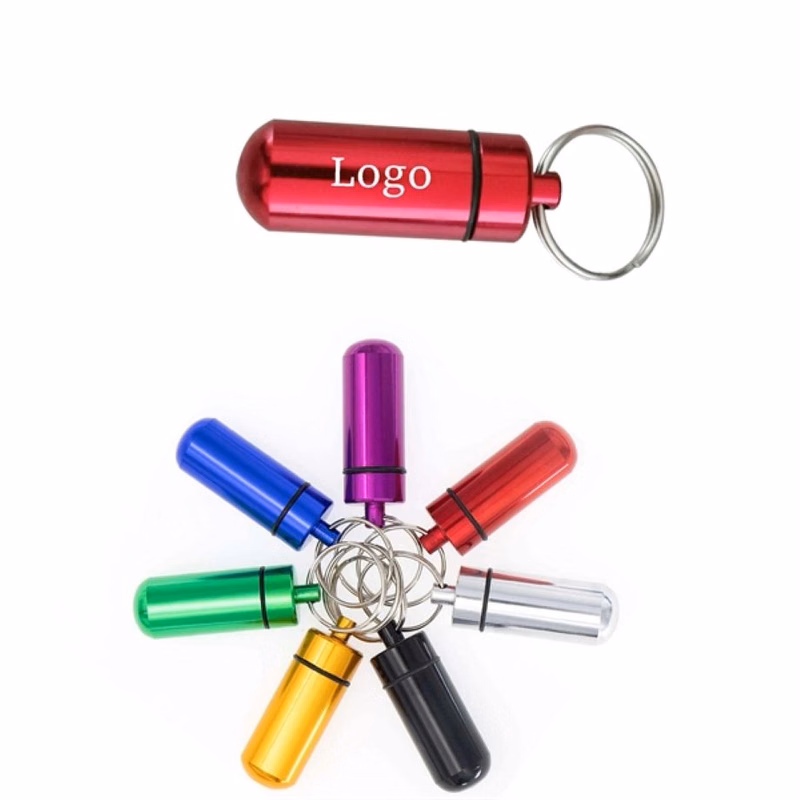 Waterproof Aluminum Pill Case Keyring