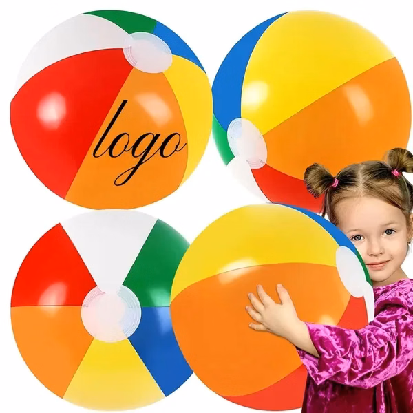 12" Beach Balls for Outdoor, Fitness and Travel