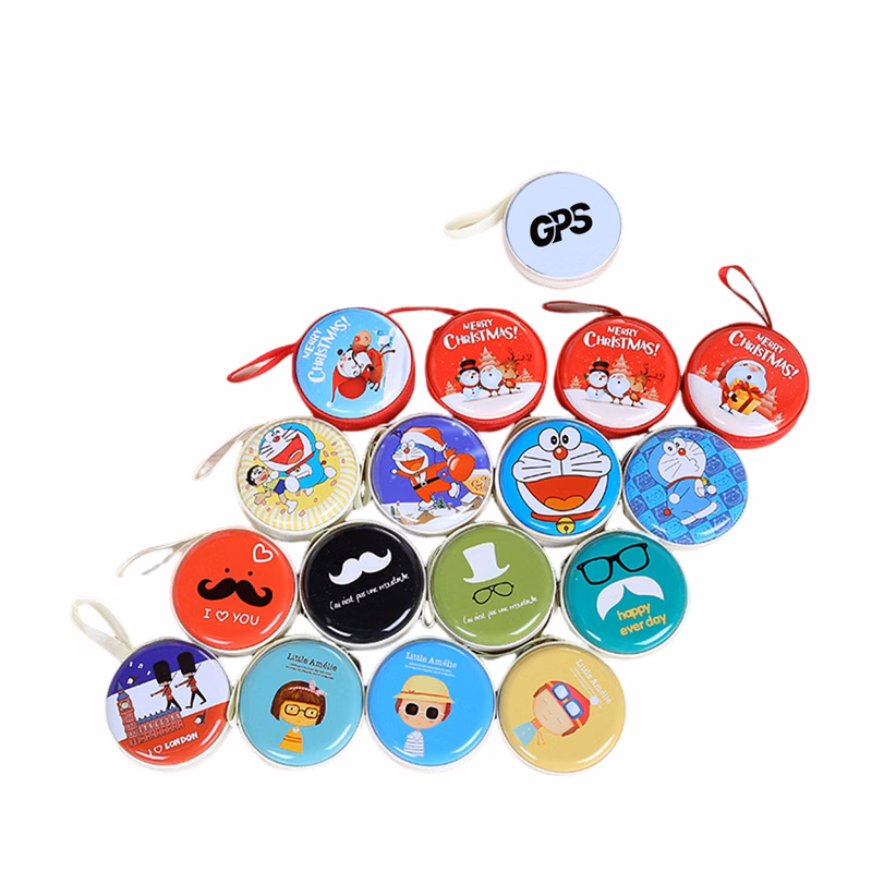 Round shape coin purse with zipper