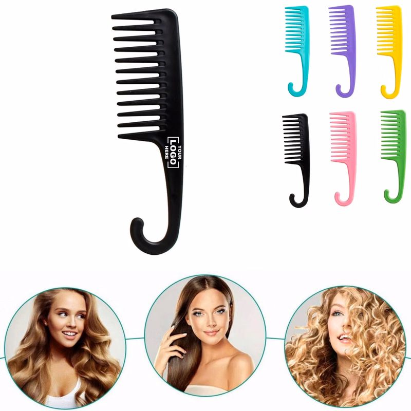 Wide Tooth Shower Comb With Hook