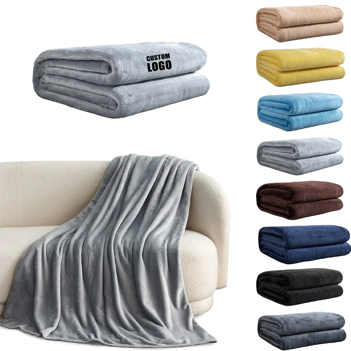 MOQ 10 pcs Solid-color Blanket 1