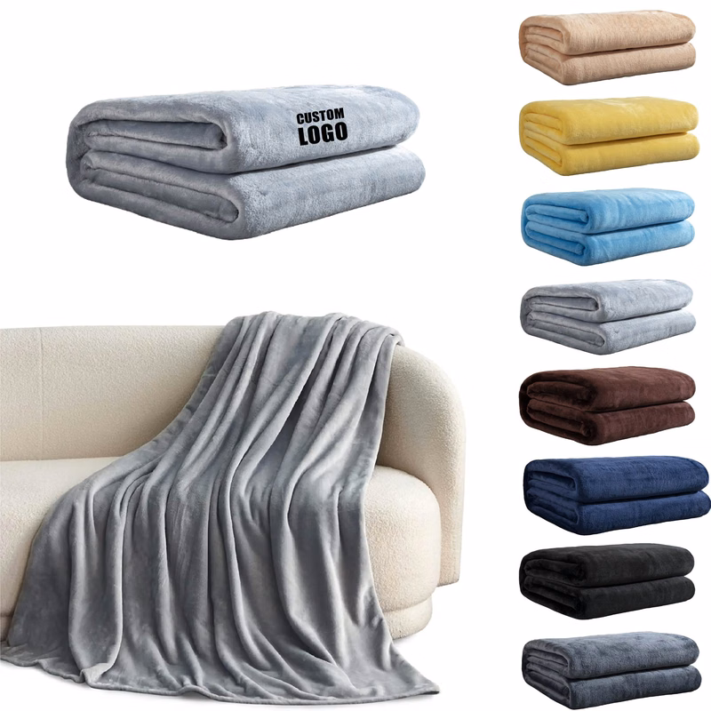 MOQ 10 pcs Solid-color Blanket