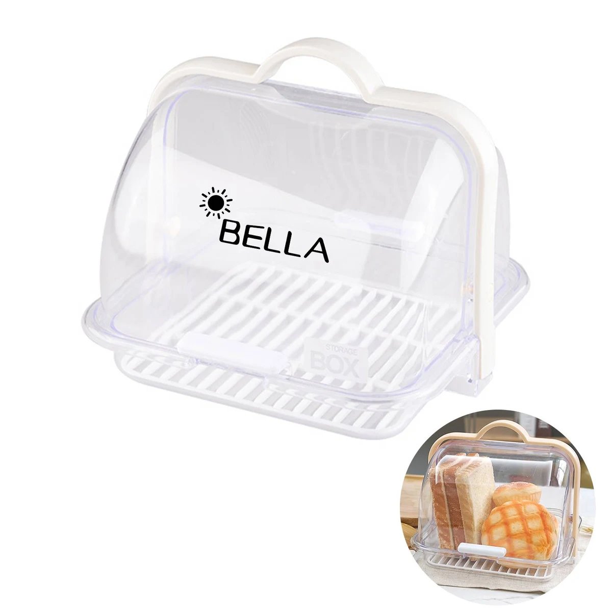 Plastic Baby Bottle Clear Storage Box w/Drain Tray 1