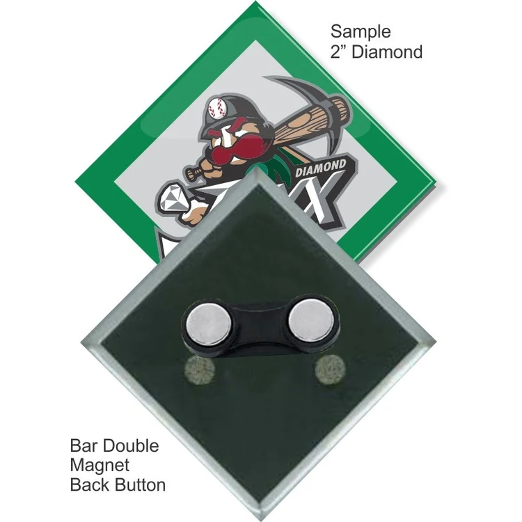 Bar Double Magnet 2 Inch Diamond Button 1