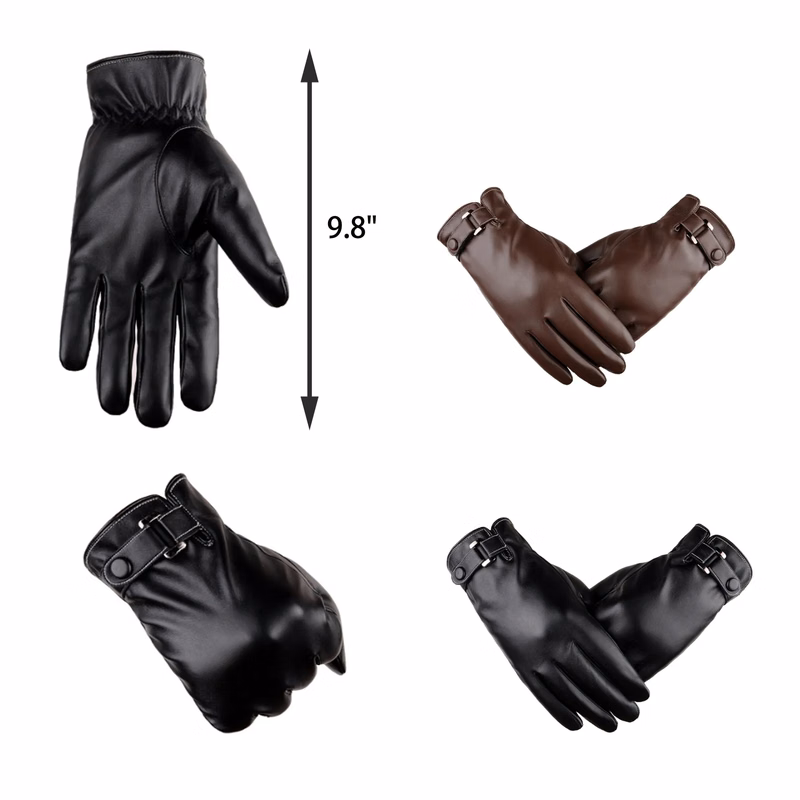 Winter Thermal Leather Gloves