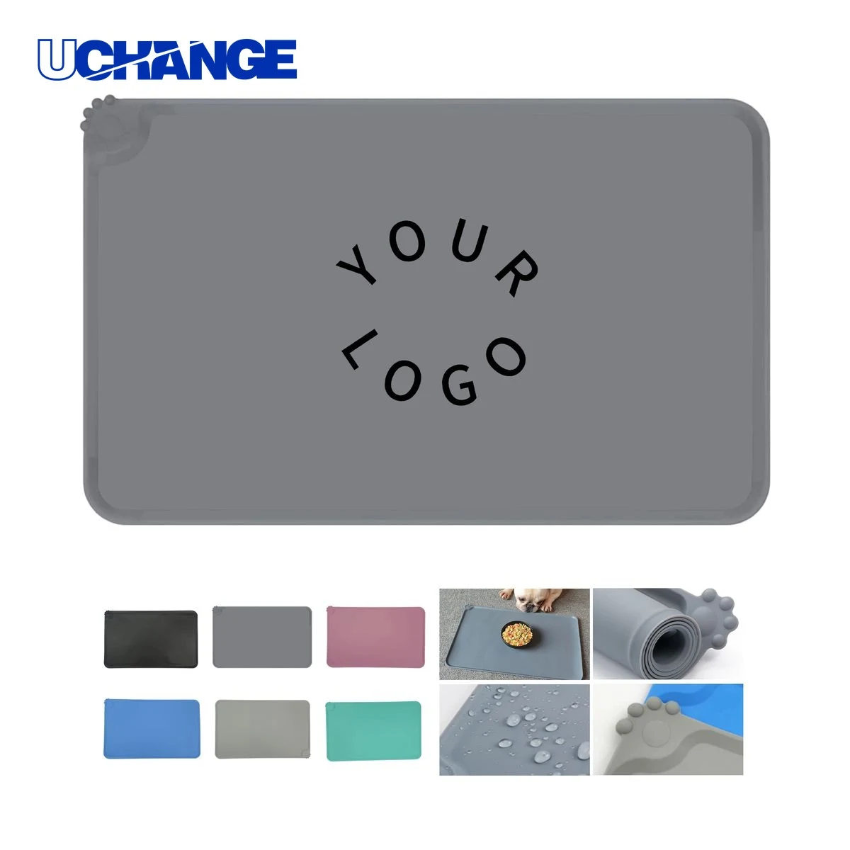 Non Toxic Silicone Pet Feeding Mat 18.9" x 11.8" for Pet Care 1