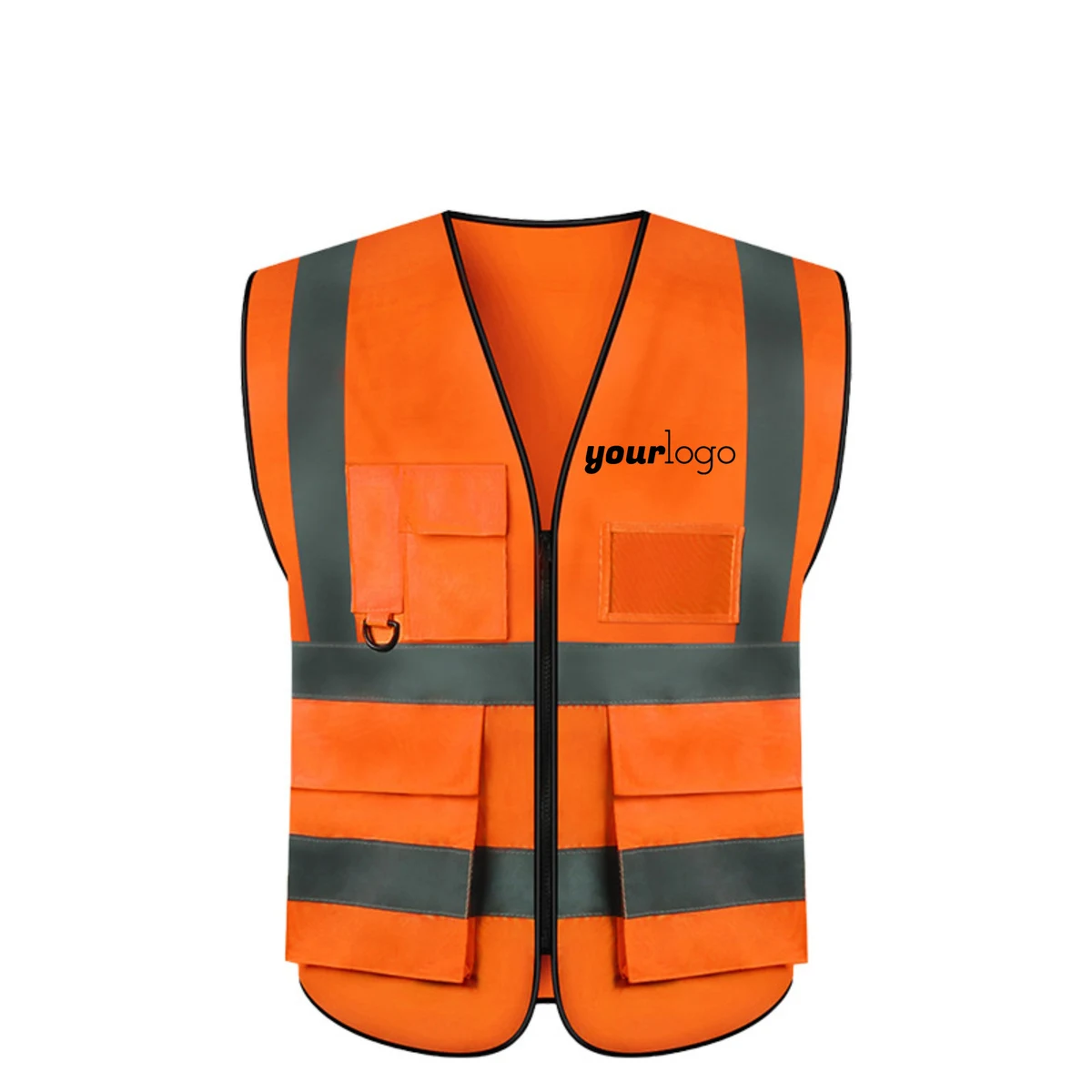 Fluorescent Work Vest With Reflective Strips 1