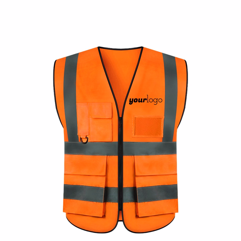 Fluorescent Work Vest With Reflective Strips