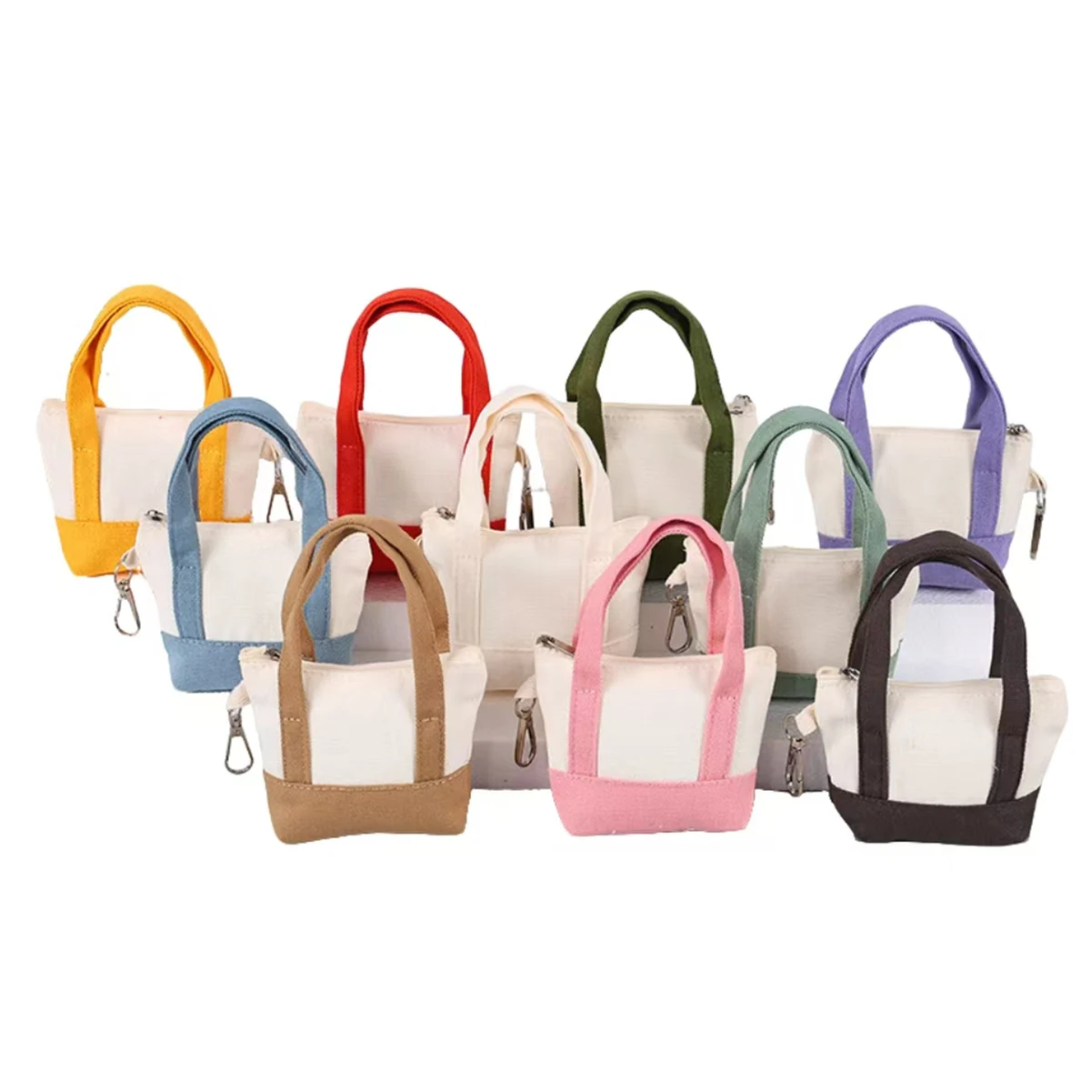 Mini Canvas Zipper Key Bag 1