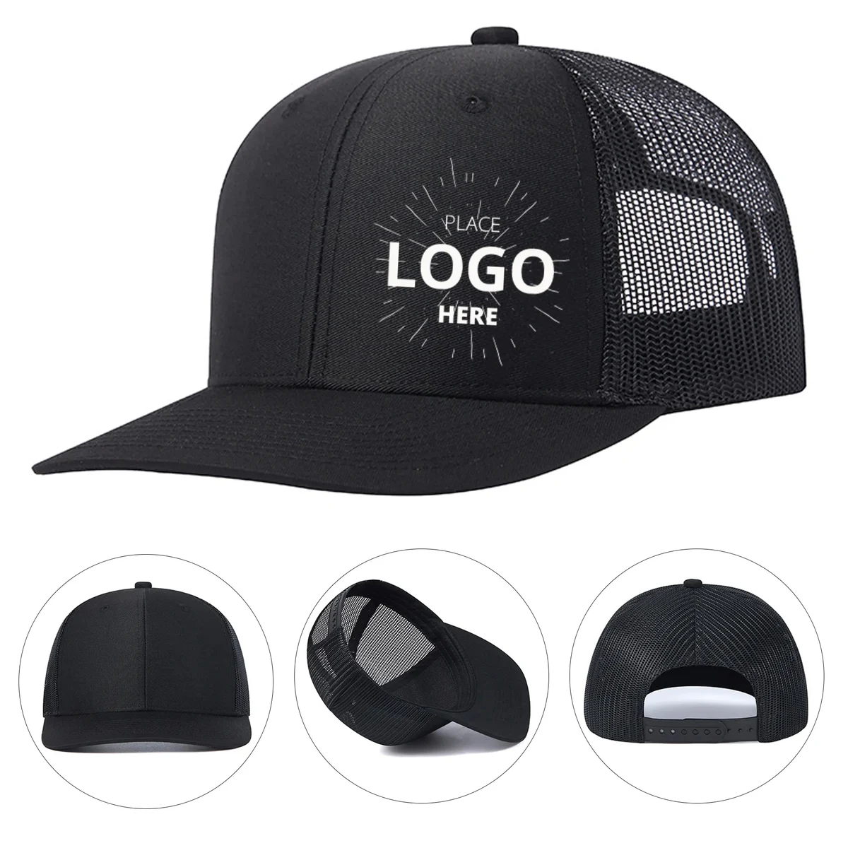 Slightly Curved Mesh Baseball Cap 1