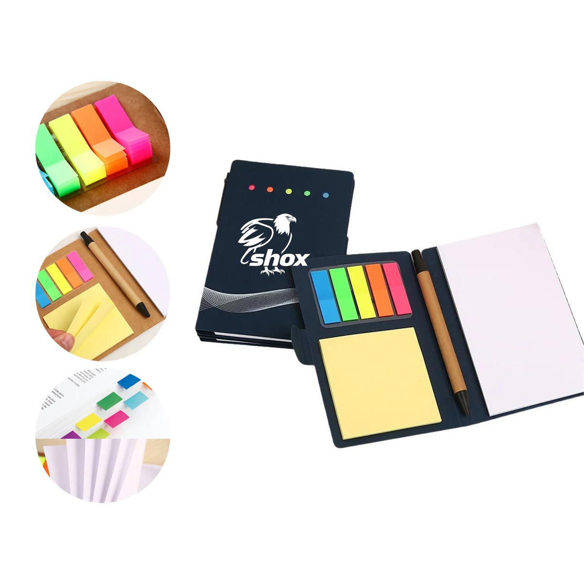 Notebook with Sticky Notes and Ballpoint Pen MOQ 20 1