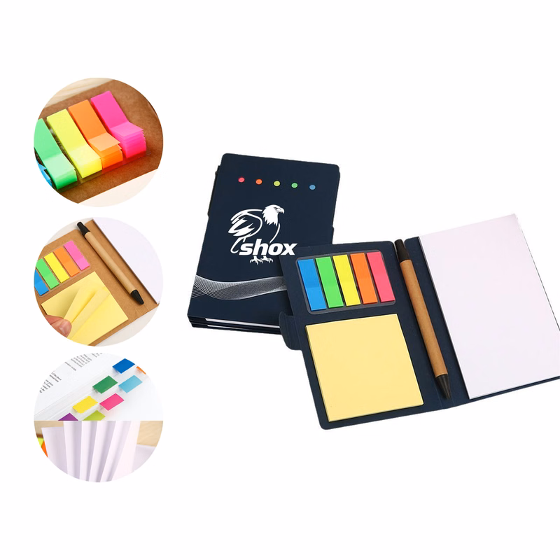 Notebook with Sticky Notes and Ballpoint Pen MOQ 20
