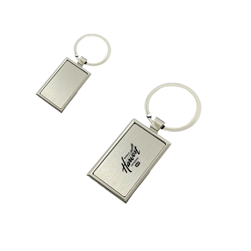 Rectangular Metal Keychain 1