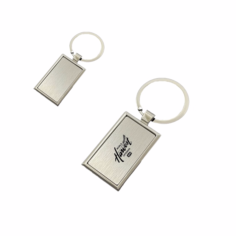 Rectangular Metal Keychain