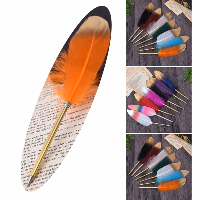 Vintage Feather Quill Ballpoint Pen