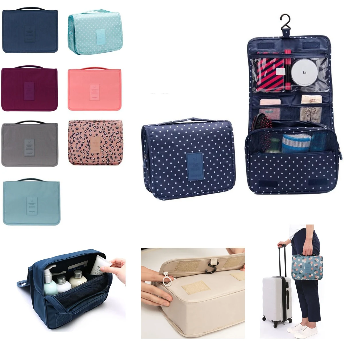 Hanging Travel Toiletry Bag with Hook Accessories 1