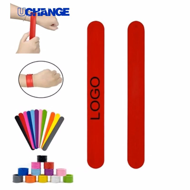 Custom Silicone Slap Bracelet Flexible Wrist Wrap for Events