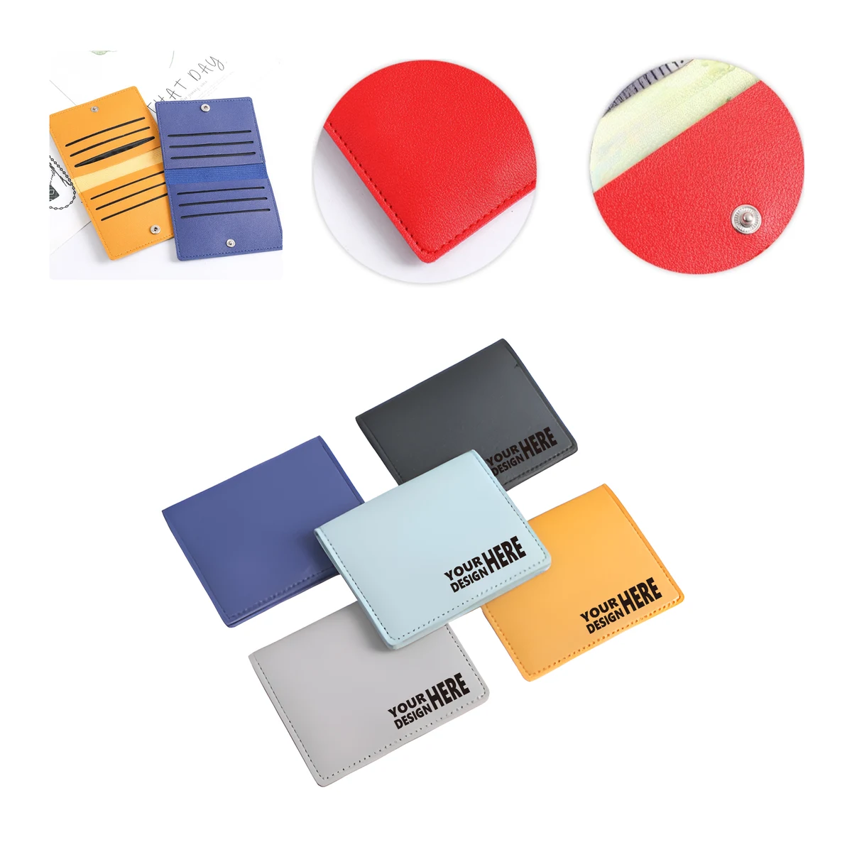 MOQ50 Personalized Slim Minimalist Card Holder Wallet 1