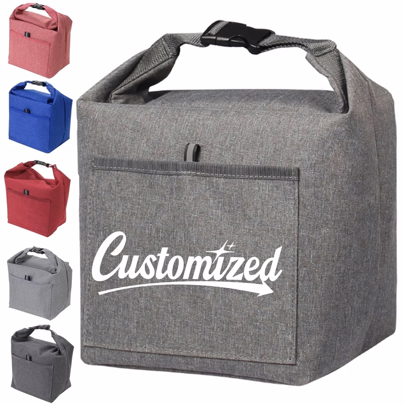 Reusable Insulated Tote Lunch Bag with Buckle Closure Cooler