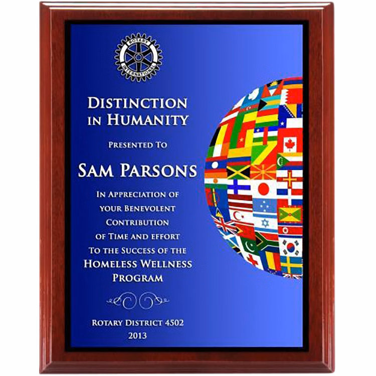 Color Rich PLATE Plaque-Mahogany