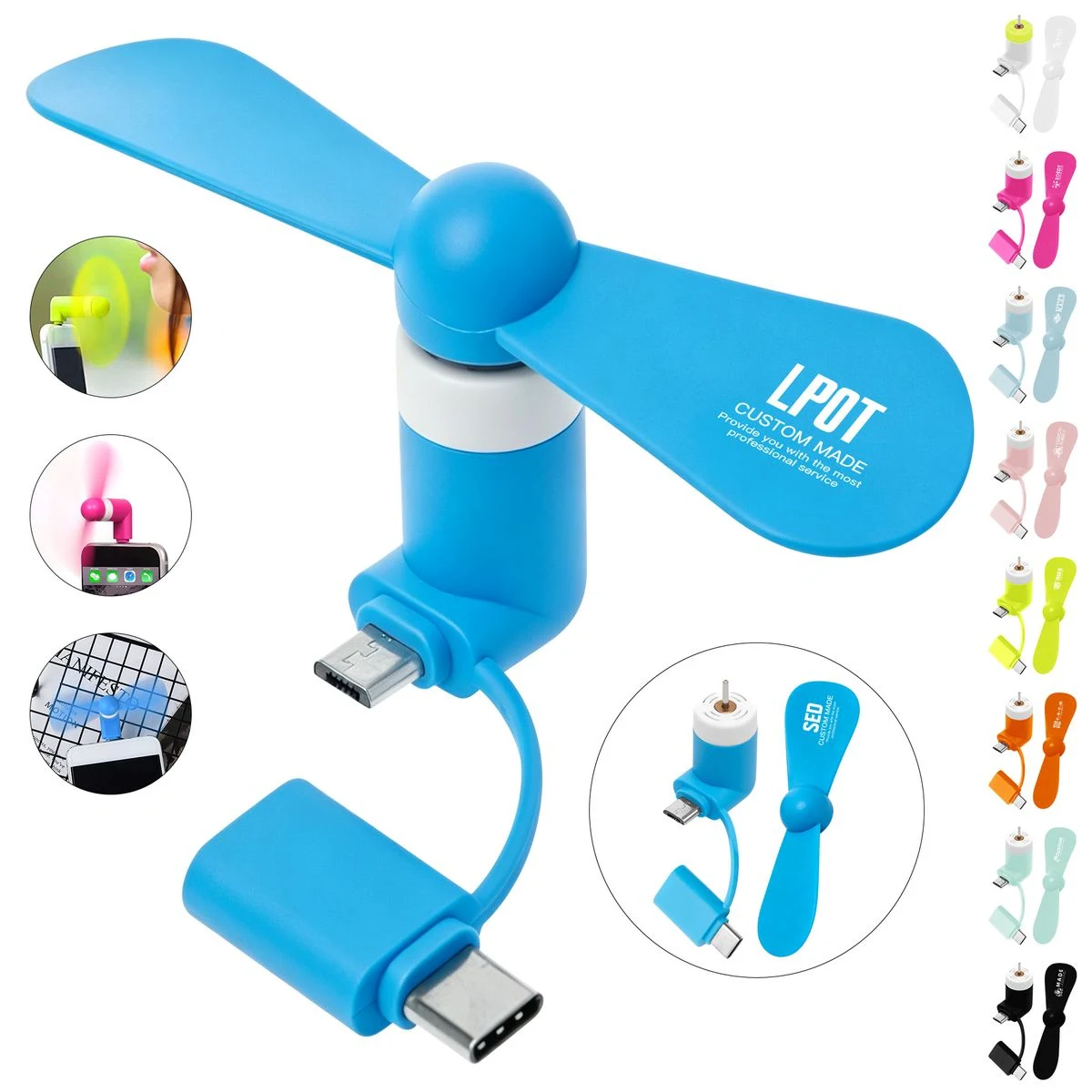 Mini Three-In-One Mobile Phone Fan 1