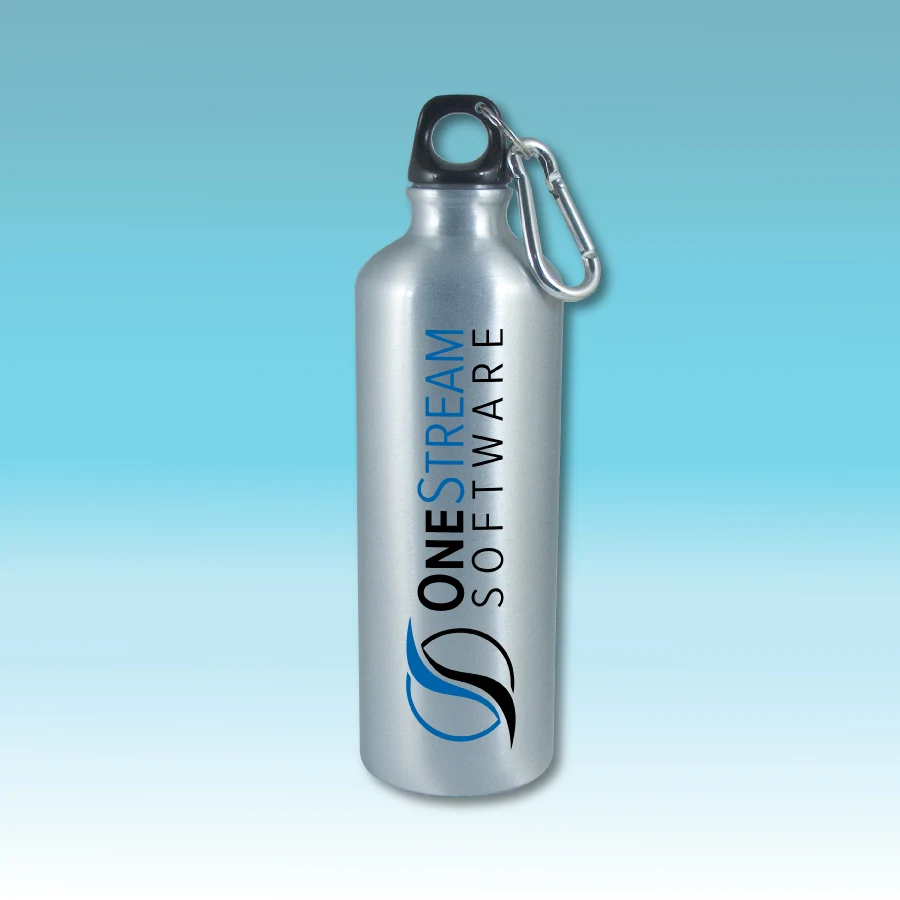 25 Oz. Aluminum Bottle w/ Carabiner - BPA Free, custom water bottle with logo imprint 1