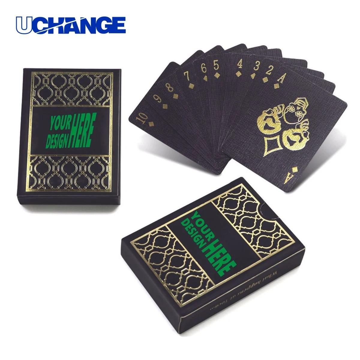 Gold Foil Stamped Poker Cards Deck 1