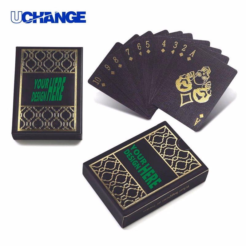 Gold Foil Stamped Poker Cards Deck
