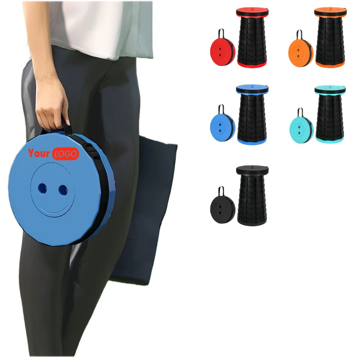 Portable Load Bearing PP Telescoping Stool 1