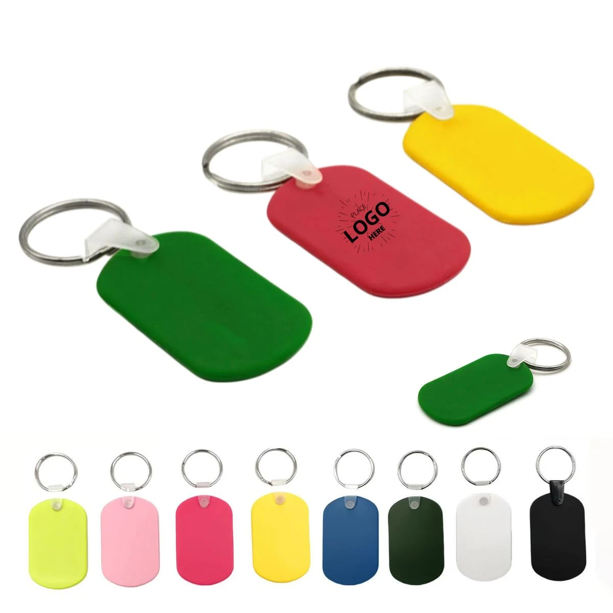 Oval PVC Motel Keychain Pet Tag 1